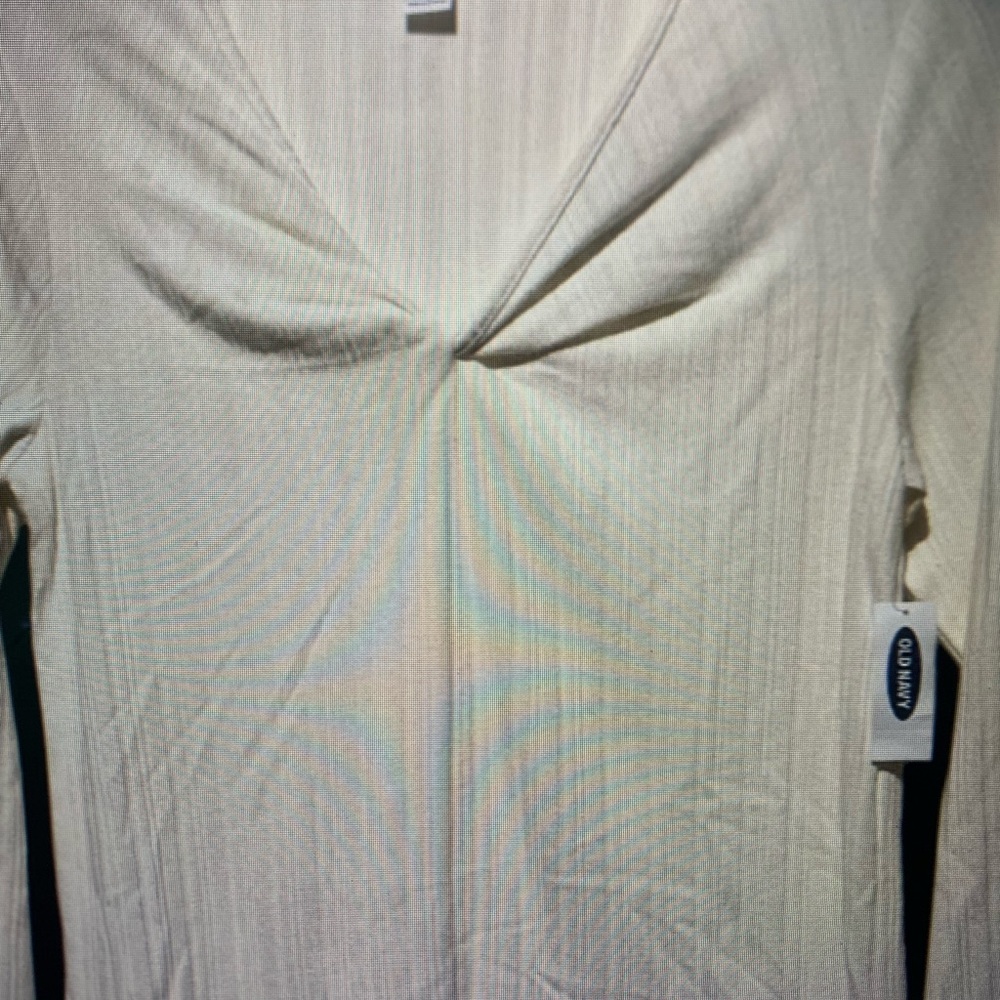Old Navy Cream Long Sleeve Top
